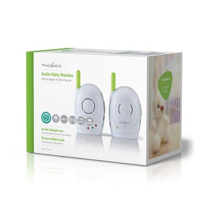 Monitor audio pentru bebelusi Nedis 300 m, set 2 unitati, verdealb - Img 7