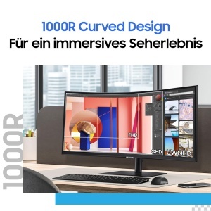 Monitor Curbat Samsung ViewFinity S65VC 34 Inch, HDR10, 3440 x 1440 Pixeli, USB-C - Img 5