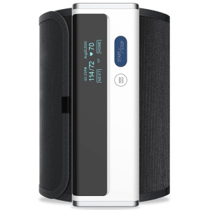 Monitor de tensiune arteriala fara fir CheckMe, Monitor de tensiune arteriala electric cu Bluetooth, Aplicatie gratuita pentru iOS si Android