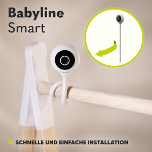 Monitor electronic inteligent pentru bebelusi Lionelo Babyline,Camera pentru bebelusi Wi-Fi,Aplicatie mobila,Detectarea sunetului de miscare,Vizibilitate in intuneric,Senzor de temperatura, Interior 5.3 x 3.3 x 28.5 - Img 6