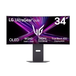 Monitor Gaming LG Ultragear 34GX900A-B, 34 inch, Curbat, OLED, 240Hz, Negru