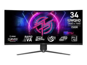 Monitor gaming MSI MPG 346CQRF, 34 inch, curbat, 144Hz