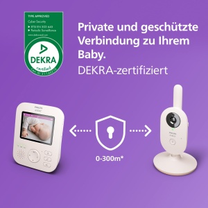 Monitor pentru bebelusi PHILIPS Avent cu camera avansata - Certificat DEKRA Privat si securizat - Ecran de 2,8", zoom x2, vedere nocturna in infrarosu, cantece de leagan (model SCD881/26) - Img 5