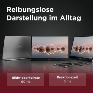 Monitor portabil Lenovo L16, 16 inch WUXGA, 60Hz, IPS, USB-C - Img 7