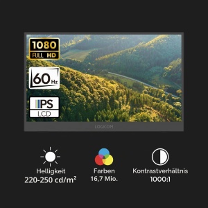 Monitor portabil Logicom NOMAD 15,6 inch FHD 1920x1080, USB-C, HDMI - Img 5