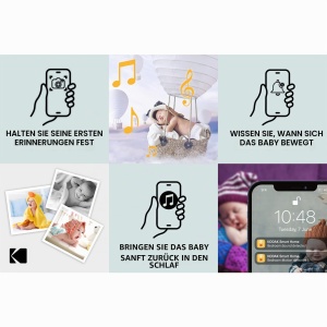 Monitor video pentru bebelusi KODAK Cherish C525P, display HD 5 inch, autonomie 6 ore - Img 7