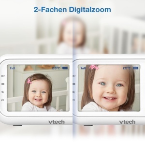 Monitor video pentru bebelusi VTech VM3255, 2.8 LCD, camera ajustabila, sunet clar - Img 7