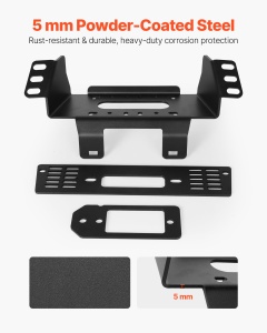 Montura VEVOR pentru Winde Polaris Ranger 2010-2021 Capacitate 907-1633 kg Pulbere Negru - Img 4