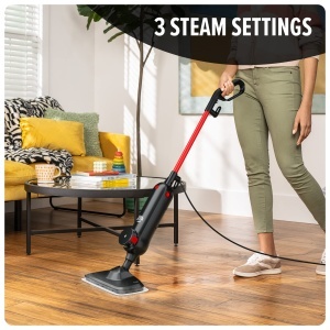 Mop cu aburi Dirt Devil WD20000, 3 moduri, 180 rotire, Negru - Img 6