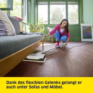Mop cu aburi Karcher SC 1 Upright, 1300W, capacitate rezervor 0.2l, alb - Img 4