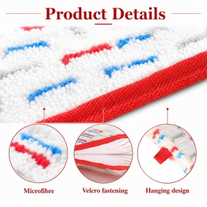 Mop cu microfibra Romon pentru Vileda 1-2 Spraymax, set 4 bucati, reutilizabil - Img 4