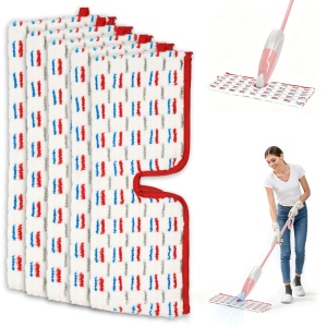 Mop cu Microfibre Vileda 1-2 Spraymax, 4 Piese, Lavabil, Compatibil cu Toate Tipurile de Pardoseli