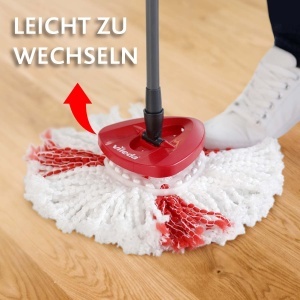 Mop cu microfibre Vileda Turbo 2in1, set 2 bucati, pentru toate suprafetele - Img 6