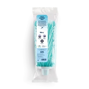 Mop din microfibra Blue Dolphin, 100 reciclat, 22 cm, superabsorbant, turcoaz - Img 7