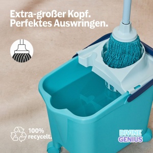 Mop din microfibra Blue Dolphin, cap de 22 cm, reciclabil, superabsorbant - Img 6
