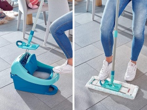 Mop pentru podea Leifheit Profi XL, sistem Click, 42 cm, cu maner din otel - Img 6