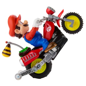 Motocicleta cu telecomanda Hot Wheels Mario Kart, Wheelie Motocross, detalii autentice - Img 4