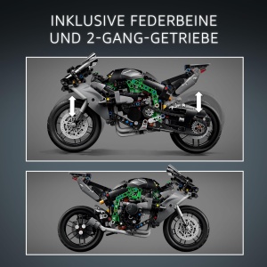 Motocicleta LEGO Technic Kawasaki Ninja H2R, 643 piese, model detaliat, cadou pentru copii - Img 3