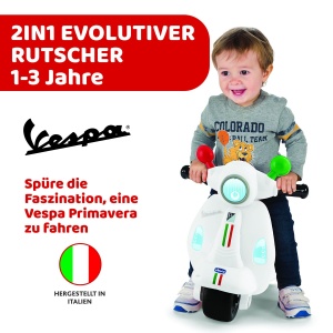 Motocicleta pentru copii Chicco Vespa Primavera cu roti detasabile si efecte sonore 1-3 ani - Img 3