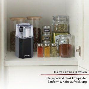 Moulineta electrica Cloer 7580, capacitate 70g, 200W, neagra - Img 6