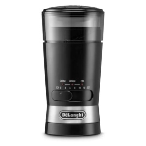 Moulineta electrica DeLonghi KG210 pentru cafea, 170W, inox, negru