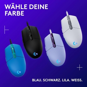 Mouse de gaming Logitech G203, 8000 DPI, RGB, Alb - Img 8