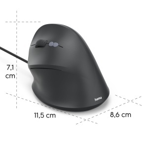Mouse ergonomic Hama ECM-500L pentru stangaci 7 butoane negru - Img 5