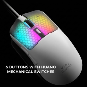 Mouse gaming Mars Gaming MM-Viper, 56g, RGB, senzor optic 12800 DPI, alb - Img 2