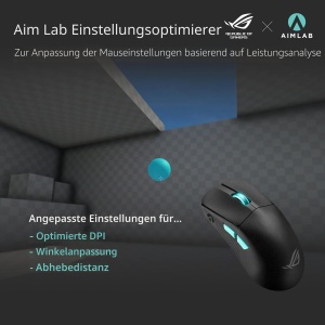 Mouse gaming wireless ASUS ROG Harpe Ace Aim Lab Edition, 54 g, 36000 dpi, Negru - Img 3
