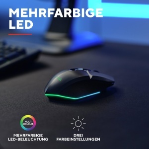 Mouse gaming wireless GXTrust 1108 Vylax 80 ore autonomie LED multicolor 800-4800 DPI Negru - Img 5