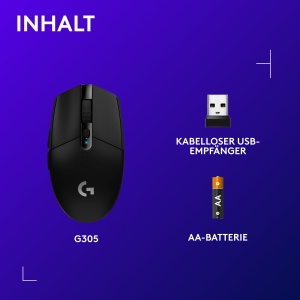 Mouse gaming wireless Logitech G G305, senzor HERO 12K DPI, 6 butoane, negru - Img 9