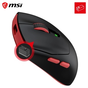 Mouse Gaming Wireless MSI Forge GM340, 12000 DPI, 82 ore autonomie, negru - Img 2