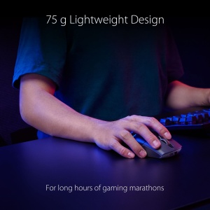 Mouse pentru jocuri ASUS ROG Keris Wireless AimPoint RGB (senzor optic ROG AimPoint, 36.000 DPI, microswitch-uri ROG, RF 2.4 GHz, Bluetooth, USB, butoane programabile 5X, negru) - Img 4