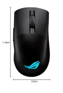 Mouse pentru jocuri ASUS ROG Keris Wireless AimPoint RGB (senzor optic ROG AimPoint, 36.000 DPI, microswitch-uri ROG, RF 2.4 GHz, Bluetooth, USB, butoane programabile 5X, negru) - Img 14