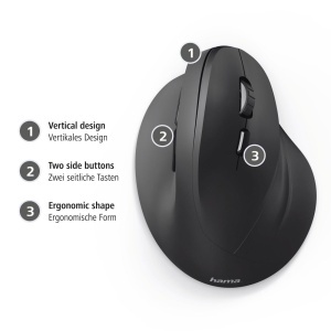 Mouse wireless ergonomic Hama EMW-500 design vertical negru - Img 5