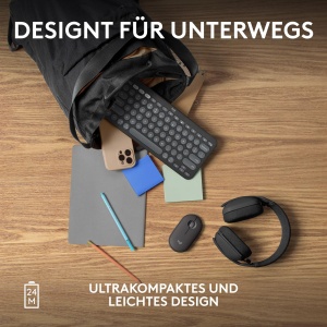 Mouse wireless Logitech Pebble 2 M350s Bluetooth design slim silentios Grafit - Img 8