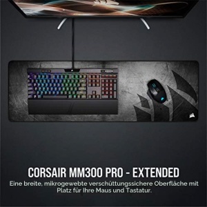 Mousepad Corsair MM300 PRO, extins 93 x 30 cm, negrugri, rezistent la apa - Img 2
