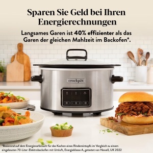 Multicooker Crockpot Sizzle Stew CSC112X, 6.5L, Inox, Digital - Img 5