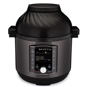 Multicooker electric Instant Pot Pro Crisp 11 in 1 - Oala sub presiune, friteuza, aragaz lent, abur, gratar, deshidratator si masina sous-vide - otel inoxidabil negru, 1500W, 7.6L, - Img 1