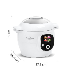 Multicooker inteligent de inalta presiune Moulinex Cookeo+, 6 L, 80 de retete integrate, nesupravegheat, afisaj intuitiv, instructiuni de gatit pas cu pas, aplicatie dedicata, alb CE854110 - Img 3