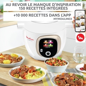 Multicooker inteligent Moulinex Cookeo CE85CA10 6L Alb 150 retete preprogramate 6 moduri de gatire - Img 5
