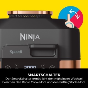 Multicooker Ninja Speedi ON400EUCP, 5.7L, 10-in-1, Friteuza cu aer cald, Negru si Cupru - Img 9