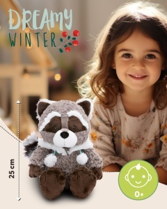 NICI Jucarie Plus Waschbar Lenno 25cm Gri Material Moale Eco-Friendly - Img 2