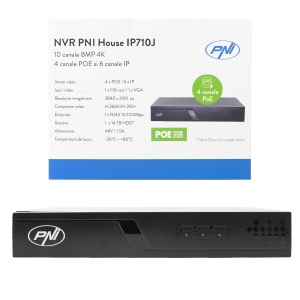 NVR PNI House IP710J, 10 Canale 4K, 8MP, Negru - Img 2