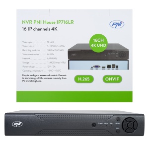 NVR PNI House IP716LR, 16 Canale IP 4K, H.265, Control Remote - Img 2