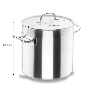 Oala cu capac LACOR 50120, 20 cm, argintie - Img 2
