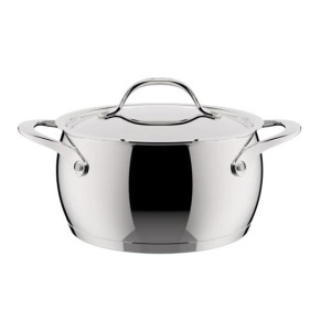 Oala cu capac Lagostina Orchestra din inox 1810, 18 cm, design elegant