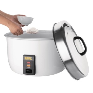 Oala de gatit pentru orez Buffalo CB944, 10L, 2.95kW, alba, antiaderenta - Img 3