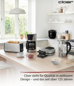 Oala de gatit pentru orez Cloer 6830, capacitate 1L, putere 350W, negru - Img 8