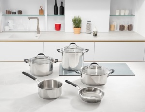 Oala din inox Lagostina Tempra, 16 cm, cu maner din silicon, pentru inductie si cuptor - Img 2
